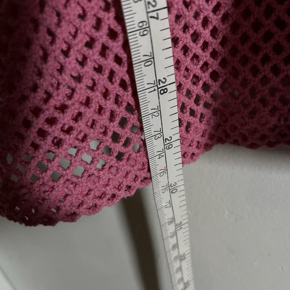 Barbie x forever 21 Pink Net Shirt Top Swim Cover Up Sporty Barbiecore XL - Picture 8 of 9